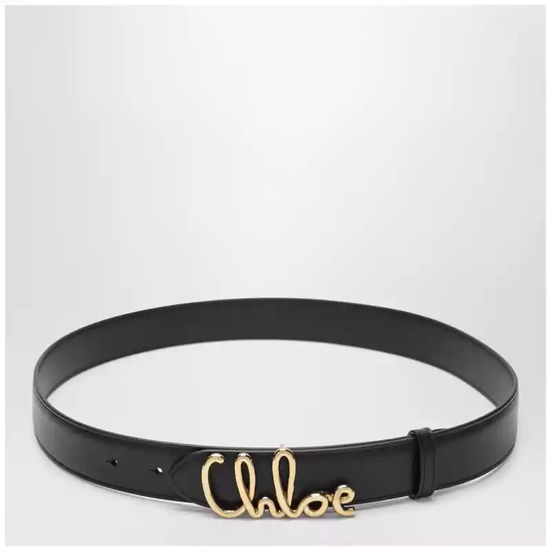 Chloé Iconic calfskin leather belt in black