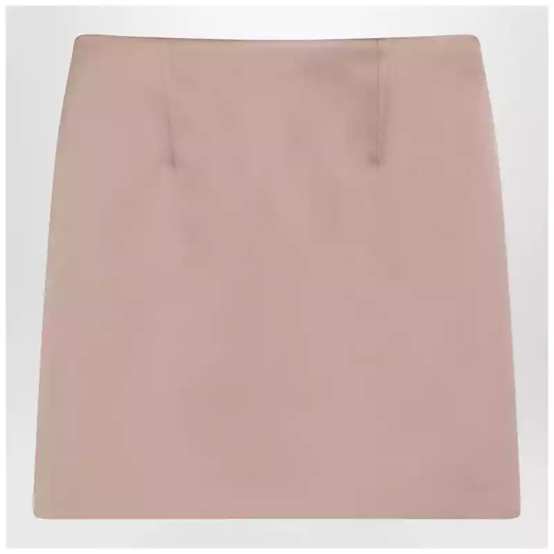 Chloé Short pink satin pencil skirt