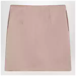 Chloé Short pink satin pencil skirt
