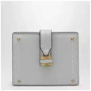 Chloé Paddington square wallet in aqua blue leather