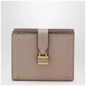 Chloé Pink leather square Paddington wallet