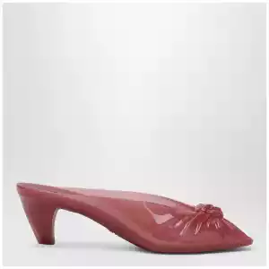 Chloé Pink transparent TPU Jelly mules with bow