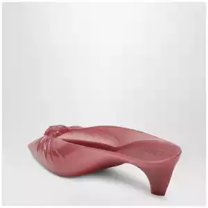 Chloé Pink transparent TPU Jelly mules with bow