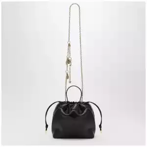 Chloé Small Icons shoulder bag with chain in lambskin black