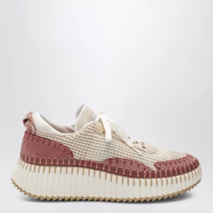 Chloé Nama sneakers in rosy beige