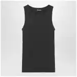 S Max Mara Green ribbed tank top in wool and cashmere
