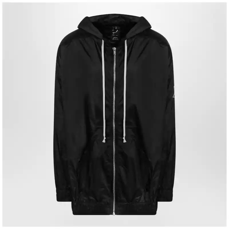 Champion x Rick Owens Lightweight black zip jacket in nylon