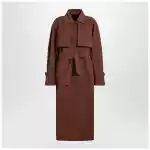 Max Mara Atelier Brown rainproof gabardine trench coat