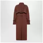 Max Mara Atelier Brown rainproof gabardine trench coat