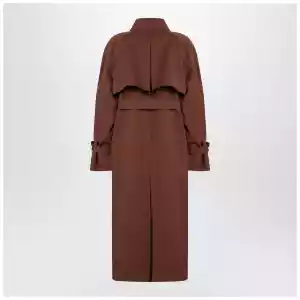 Max Mara Atelier Brown rainproof gabardine trench coat
