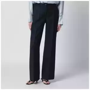 P.A.R.O.S.H. Blue viscose trousers