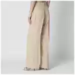 P.A.R.O.S.H. Champagne-colored viscose trousers