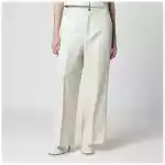 P.A.R.O.S.H. Sand-colored linen-blend trousers