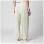 P.A.R.O.S.H. Sand-colored linen-blend trousers