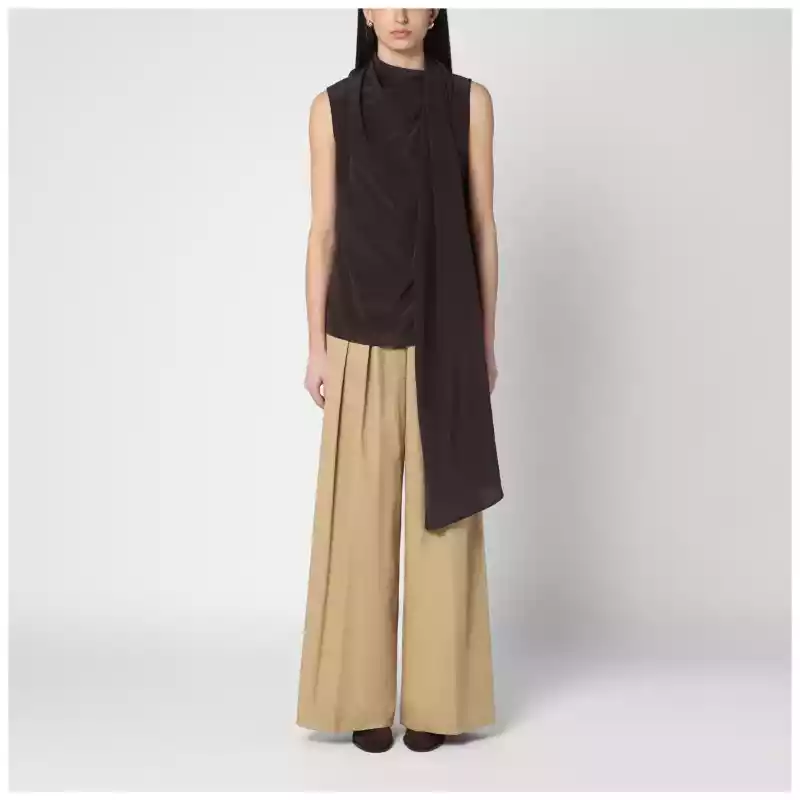 P.A.R.O.S.H. Brown silk blouse