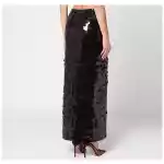P.A.R.O.S.H. Brown sequinned skirt with slit