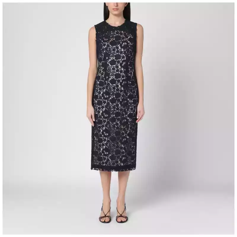 P.A.R.O.S.H. Blue lace midi dress