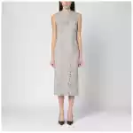 P.A.R.O.S.H. Light grey lace midi dress