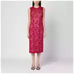 P.A.R.O.S.H. Red lace midi dress