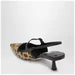 Jimmy Choo Didi 45 slingback in leopard print pony skin