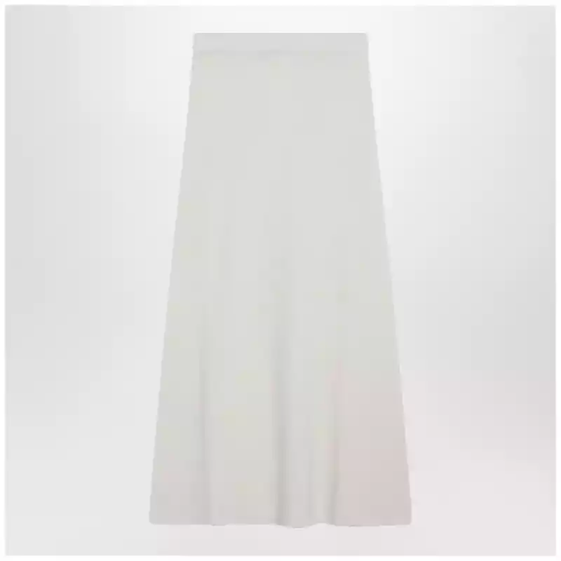Max Mara Ivory skirt in stretch cashmere knit