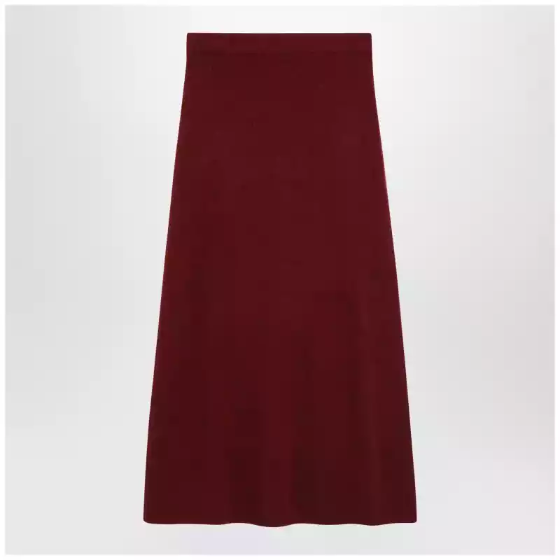 Max Mara Raspberry skirt in stretch cashmere knit