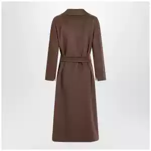 S Max Mara Brown midi coat in wool drap