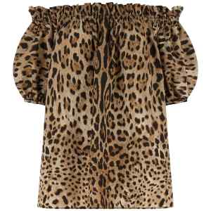 Dolce & Gabbana Animal Print Cotton Top