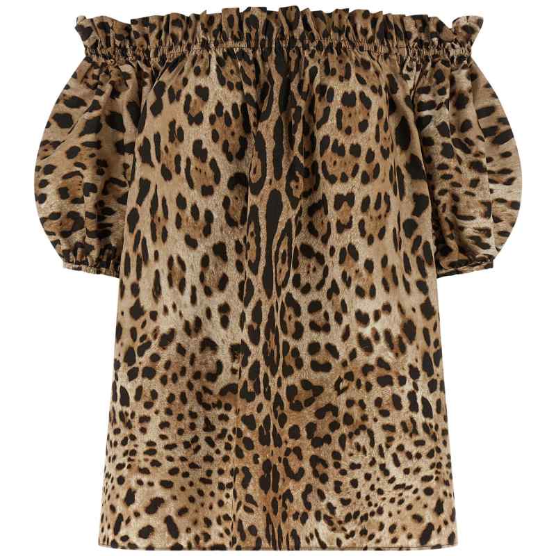 Dolce & Gabbana Animal Print Cotton Top