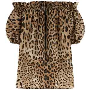 Dolce & Gabbana Animal Print Cotton Top