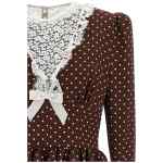 Alessandra Rich Polka Dot Midi Dress