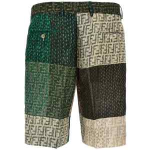 Fendi Patchwork Bermuda Shorts