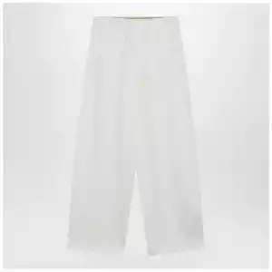 Max Mara White silk blend trousers