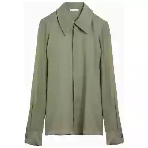 Ami Paris Olive green silk shirt