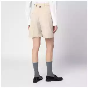 Thom Browne Khaki Bermuda shorts in cotton blend