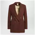 Max Mara Earth-tone jacket in wool grain de poudre