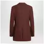 Max Mara Earth-tone jacket in wool grain de poudre