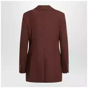 Max Mara Earth-tone jacket in wool grain de poudre