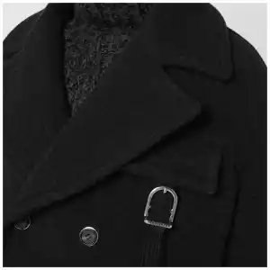 Durazzi Milano Dark grey mélange wool coat