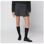 Durazzi Milano Black/white check kilt mini skirt