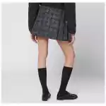 Durazzi Milano Black/white check kilt mini skirt