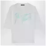 Balmain Oversized white T-shirt with logo print