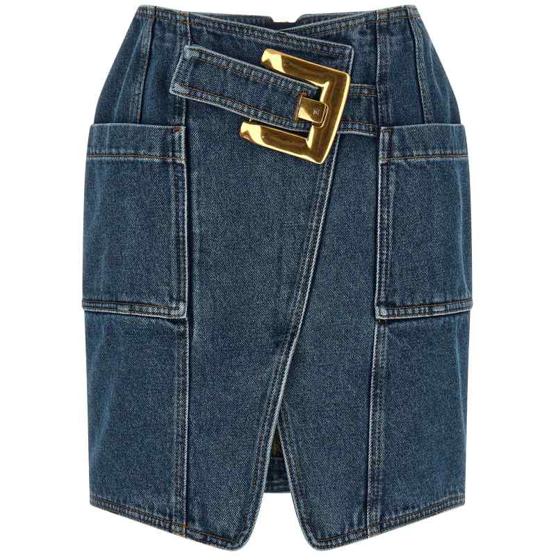 Balmain Belted Skirt