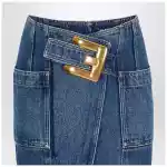 Balmain Denim skirt with belt