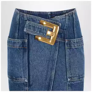 Balmain Denim skirt with belt