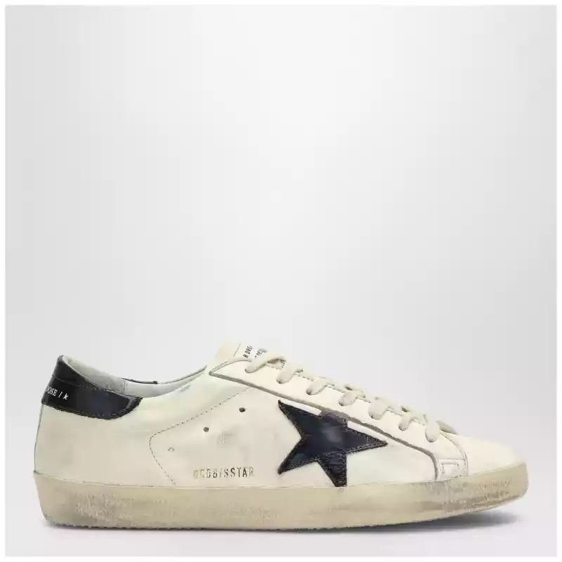 Golden Goose Super-star beige/blue low Sneakers