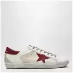 Golden Goose Super-Star sneakers in beige/white/red