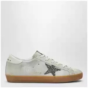 Golden Goose Super-Star sneakers in pearl with glitter star