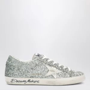 Golden Goose Super-Star Sneakers in silver glitter with dégradé effect