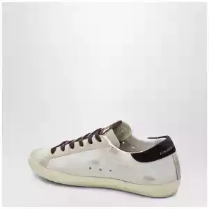 Golden Goose Super-Star sneakers in white with animal-print star